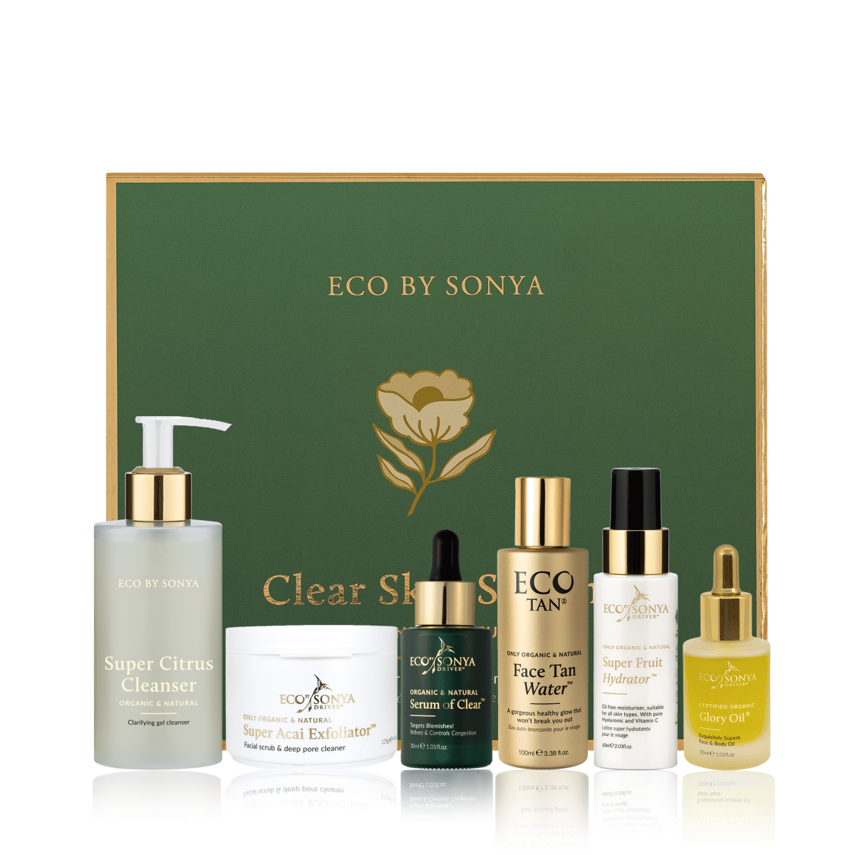 Eco By Sonya Clear Skin System with it's box on the background