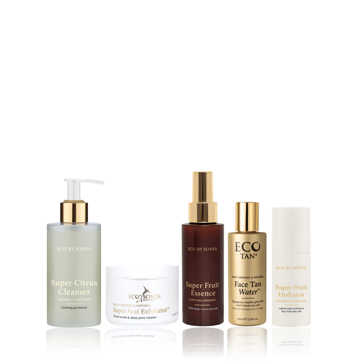 Natural skincare set to cleanse, exfoliate, hydrate and calm breakouts for clear, healthy-looking skin.