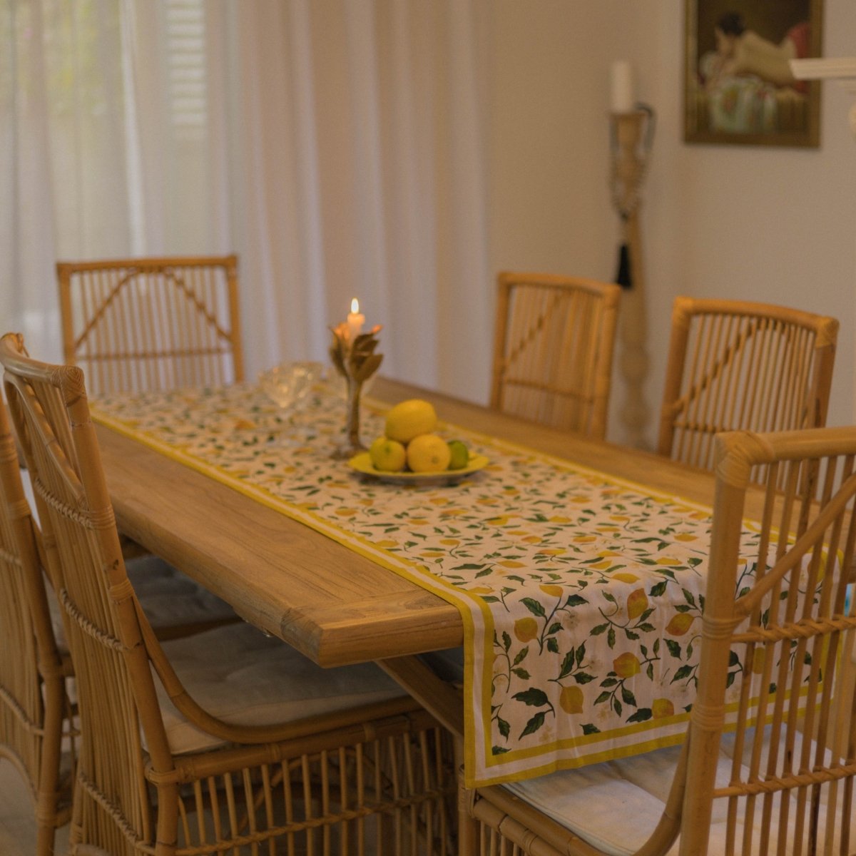 Sophia's Limone Table Runner, best Donation from Eco By Sonya Australia